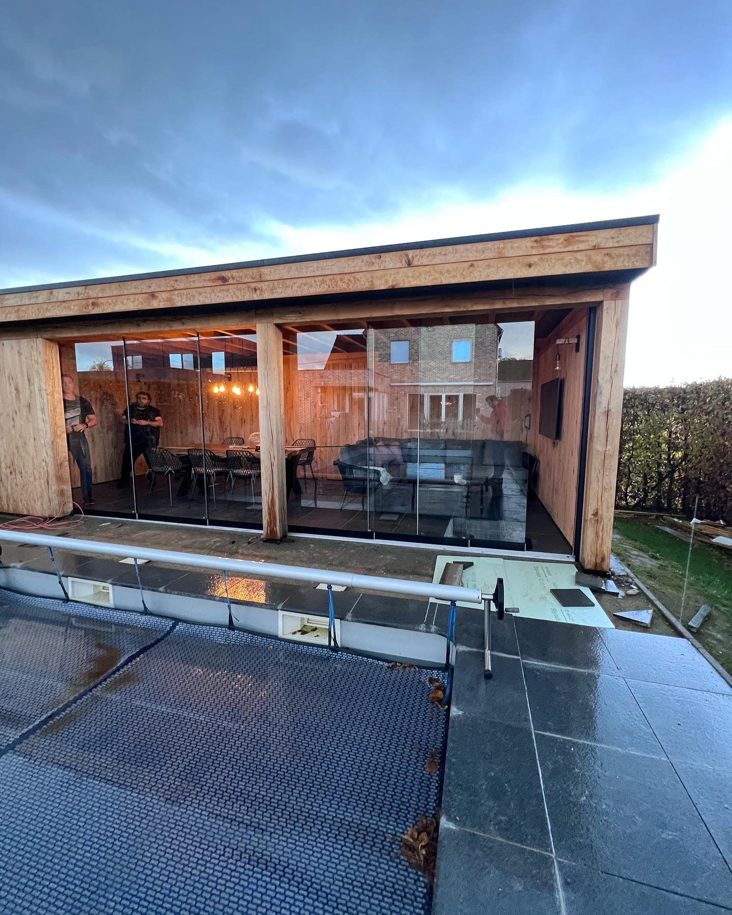 Glazen schuifwand te Alken - Midesti