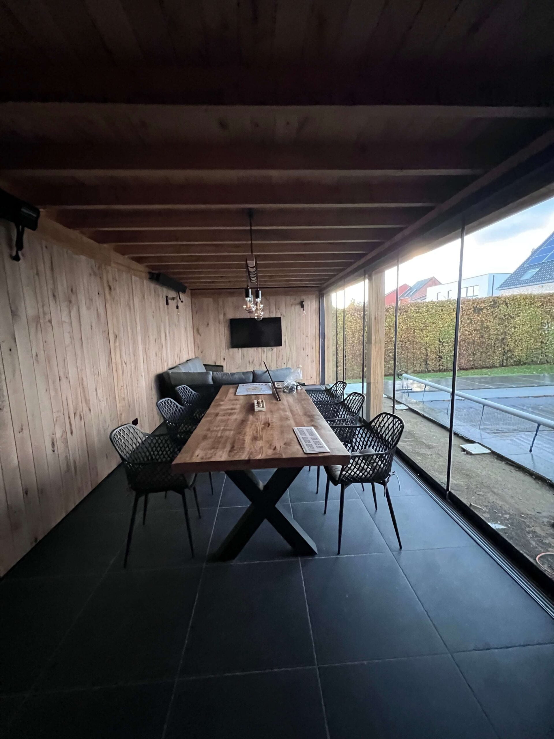 Glazen schuifwand te Alken - Midesti