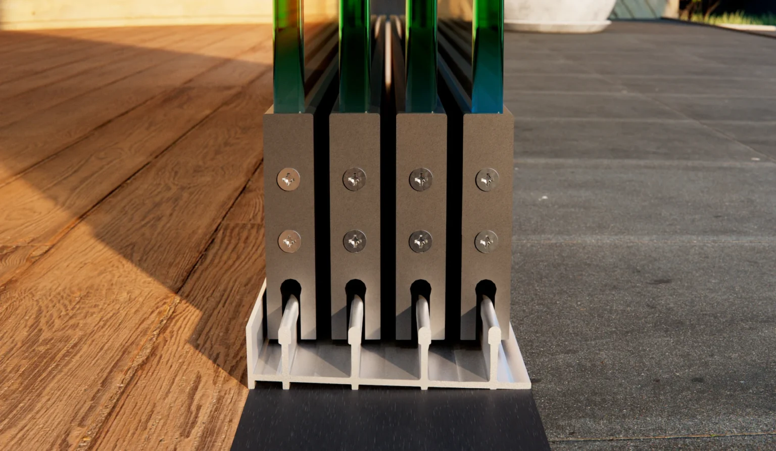 Toepassingen van de 4 rail glazen schuifwand
